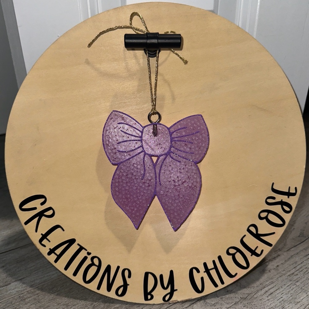 Bow Car Freshie                                           Scent: Black Cherry